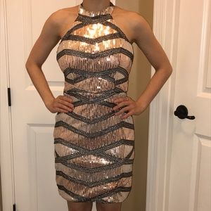 Full Sequin Cocktail Dress